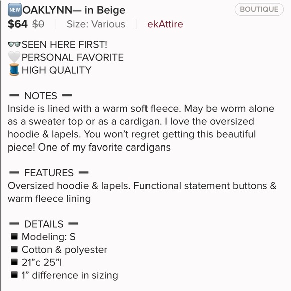 🔒SOLD 🆕 OAKLYNN in Beige - Picture 4 of 4